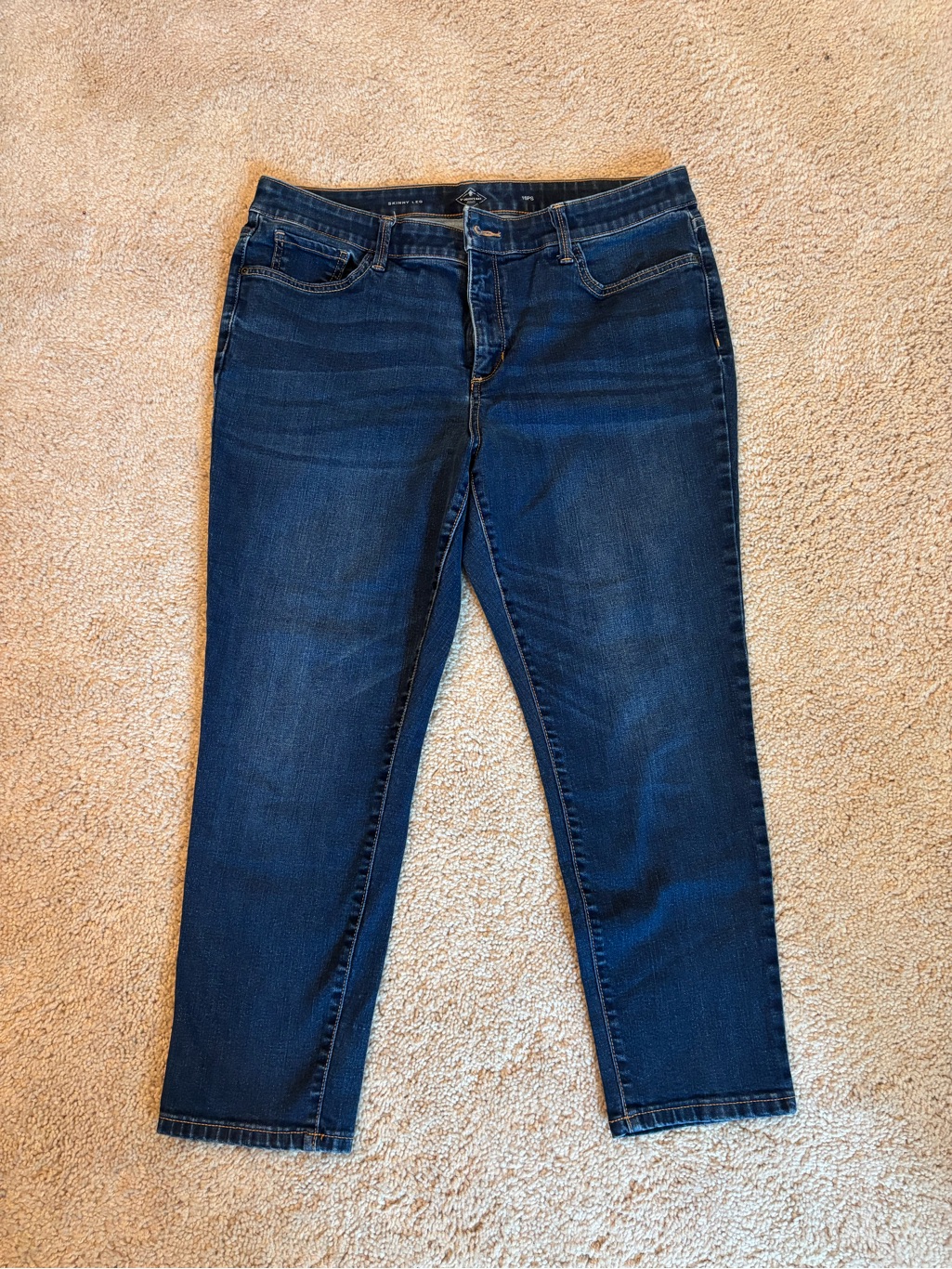 St. John's Bay Dark Blue Cropped Stretch Jeans